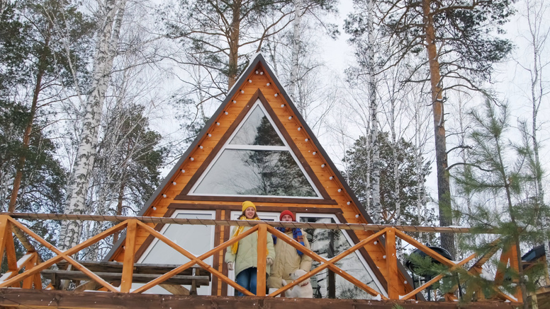 Готовый арендный бизнес (глэмпинг) — комплекс из трех A-frame домов